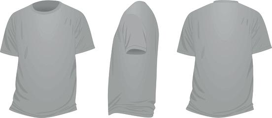 552x240 Dark Grey T Shirt Template Tangledbeard