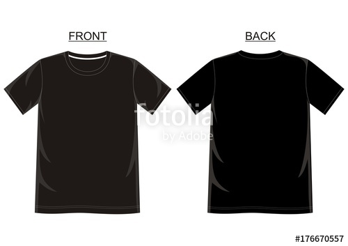 500x353 Vector T Shirt Template For Men With Color Black Yellow Red Blue