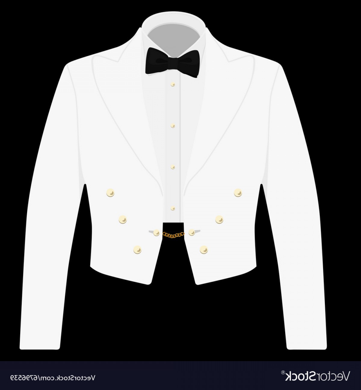 1200x1296 White Suit With Black Bow Tie Vector Rongholland
