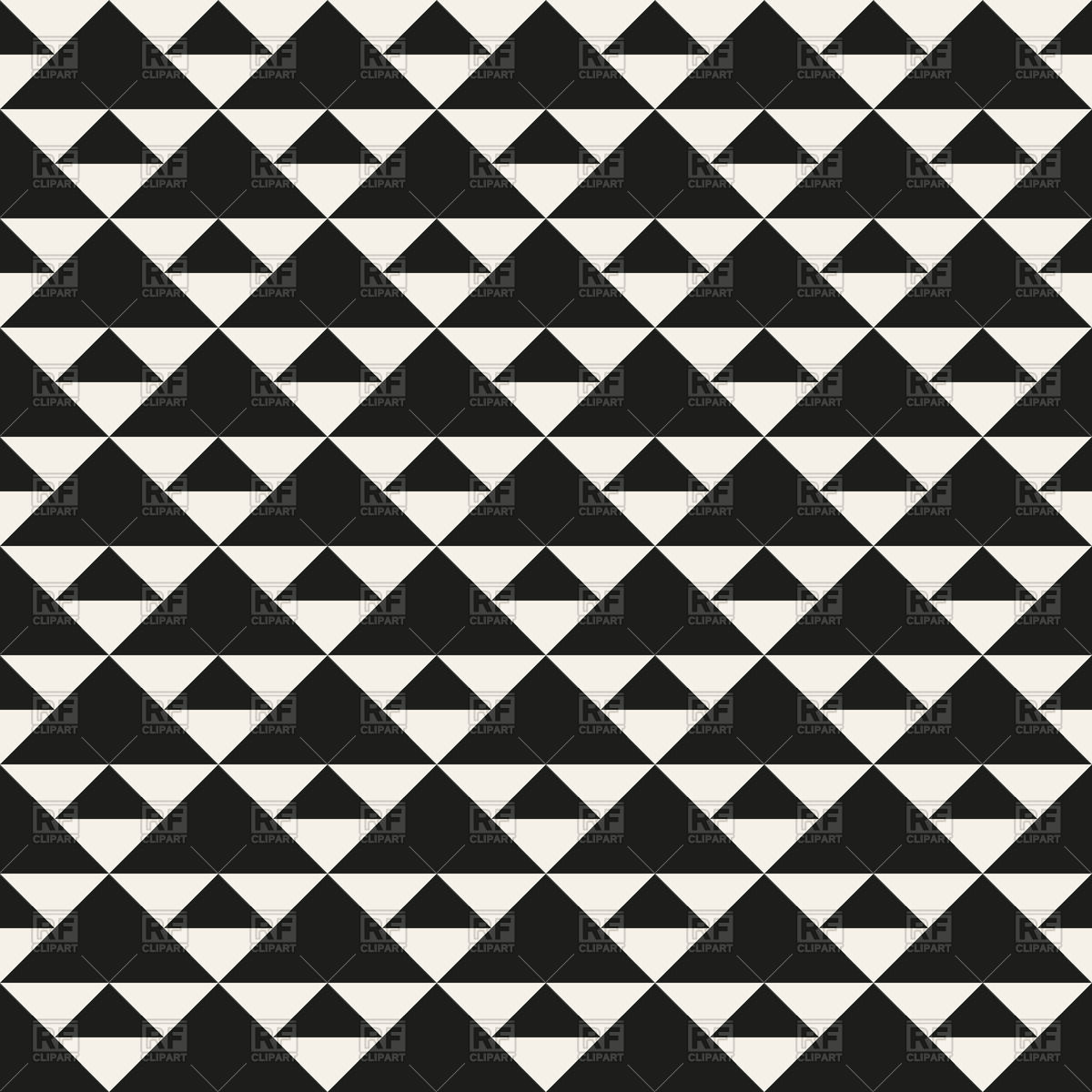 1200x1200 Seamless Black And White Geometric Pattern With Triangles Vector