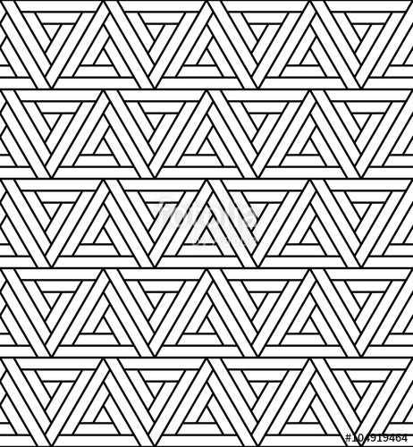 462x500 Vector Modern Seamless Geometry Pattern Triangle, Black And White