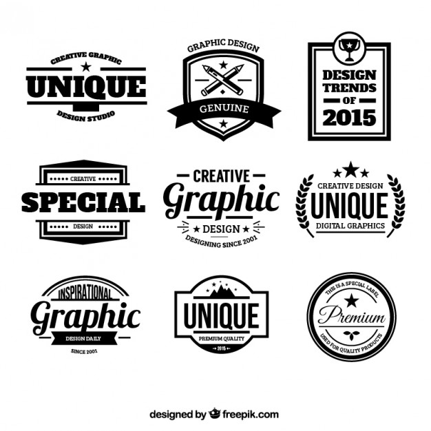 626x626 Design Badges In Retro Style Vector Free Download