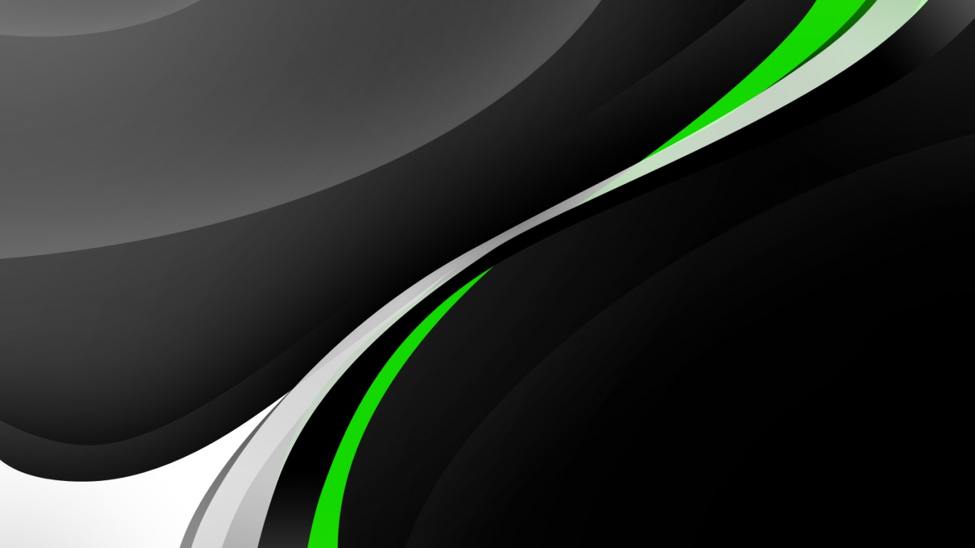 1366x768 Vector Design Simple Pulp Hair Black And Green Wallpaper High