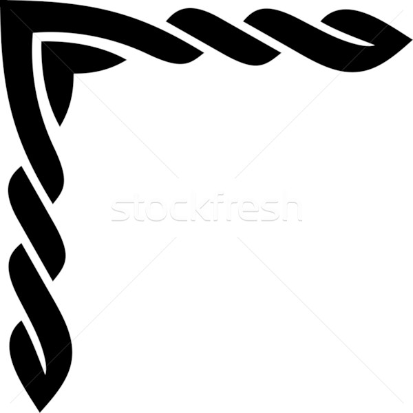 600x600 Vector Black And White Corner Design Vector Illustration