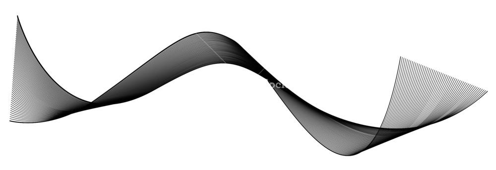 1000x343 Black Wave Vector Illustration Royalty Free Stock Image