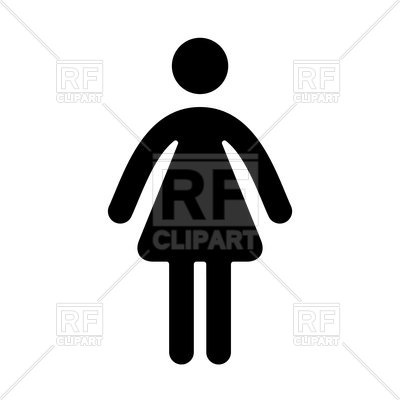 400x400 Black Toilet Icon, Woman Vector Image Vector Artwork Of Icons