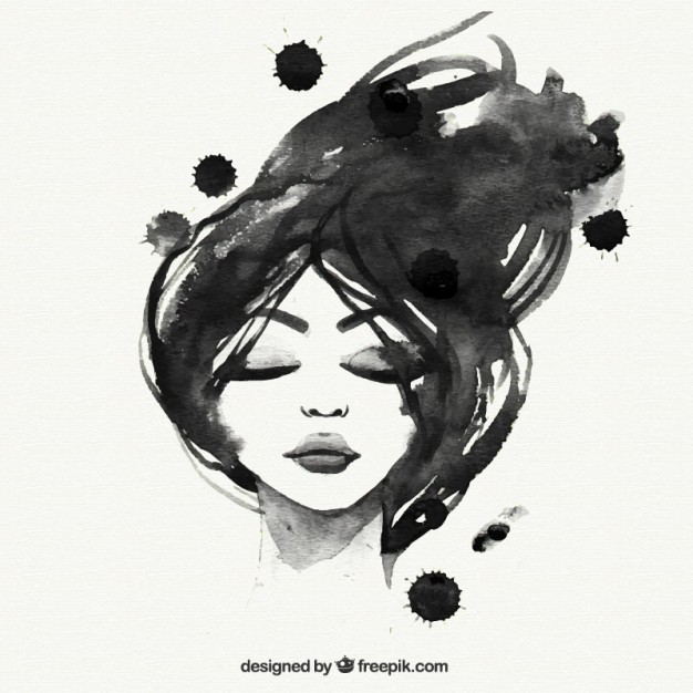 626x626 Hand Painted Black Woman Vector Free Download