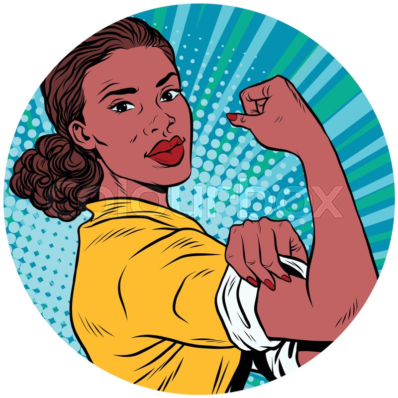 800x800 We Can Do It Black Woman African American Pop Art Avatar Character