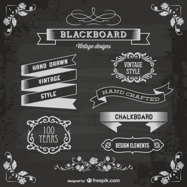626x626 Blackboard Elements Free Vector Psd Vector In 2018
