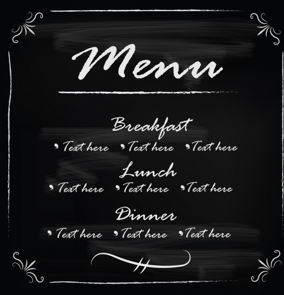 579x600 Blackboard Frame Template Menu Vector Free Vector In Encapsulated