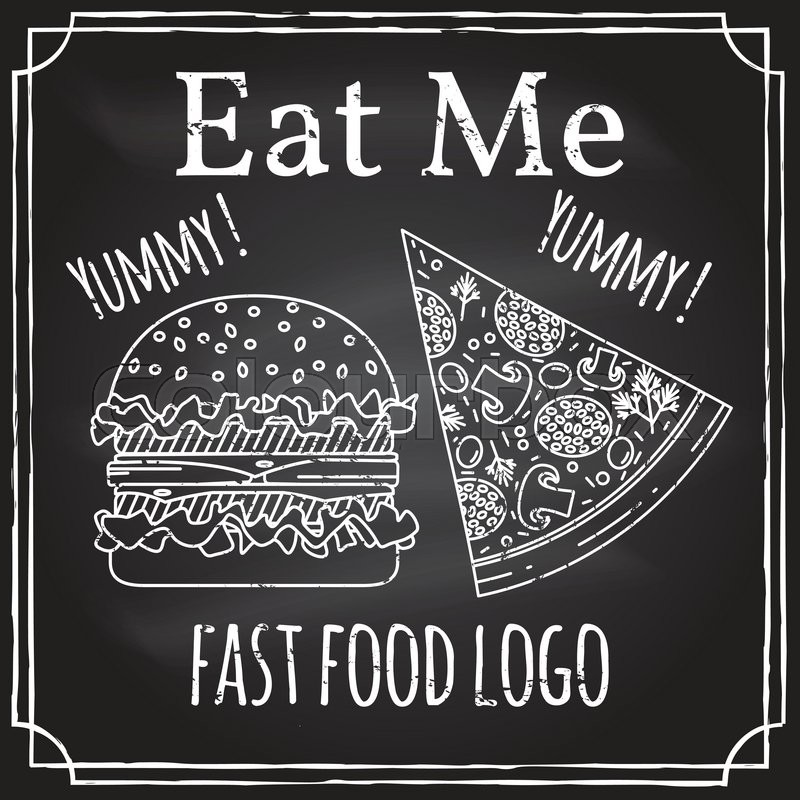 800x800 Eat Me. Elements On The Theme Of The Restaurant Business. Chalk
