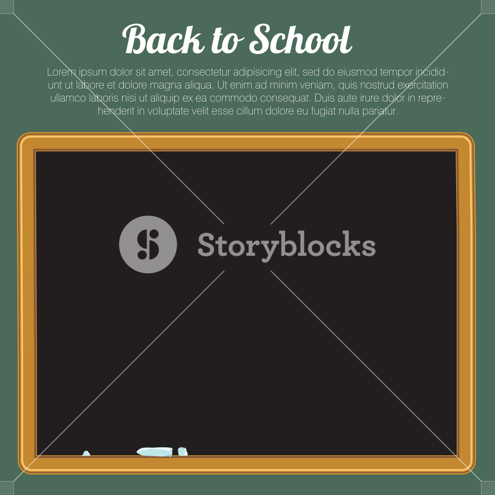 1000x1000 Blank Green Chalkboard, Blackboard Vector Back To School