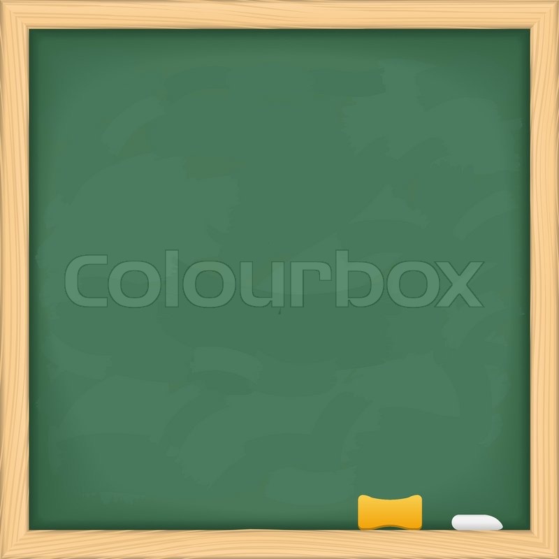 800x800 Blank Green Blackboard, Vector Eps10 Illustration Stock Vector