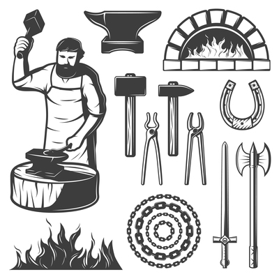 400x400 Blacksmith On Curated Vector Illustrations, Stock Royalty Free