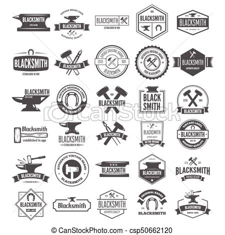 450x470 Set Of Vector Logotypes Elements, Labels, Badges And Silhouettes