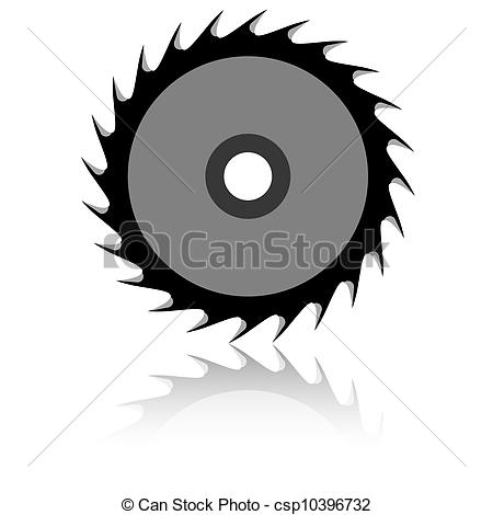 450x470 Circular Saw Blade On A White Background. Vector Illustration.