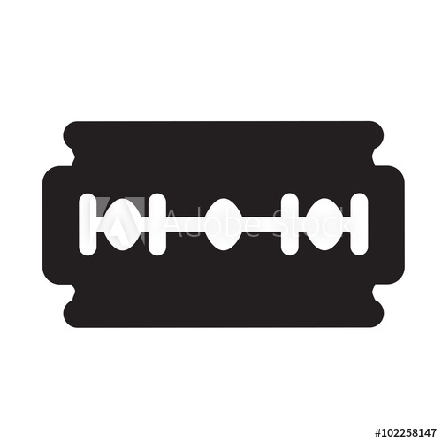 500x500 Razor Blade Vector Icon.