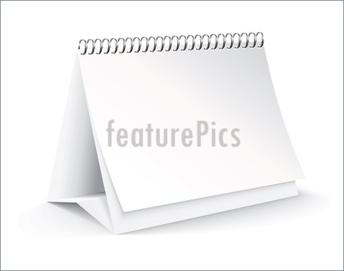 500x394 Vector Blank Desk Calendar Stock Illustration I3039374