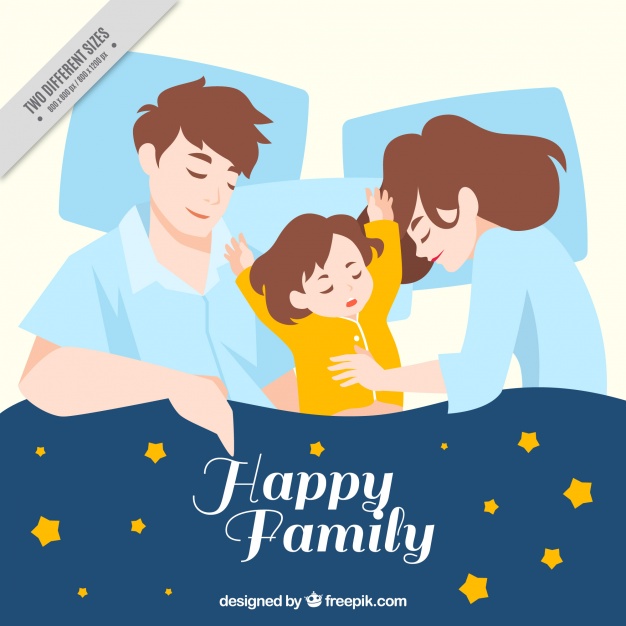 626x626 Family Background Sleeping With A Stars Blanket Vector Free Download