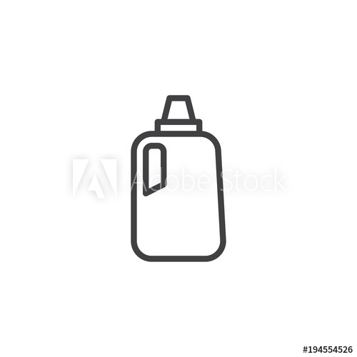 500x500 Cleaning Bleach Outline Icon. Linear Style Sign For Mobile Concept