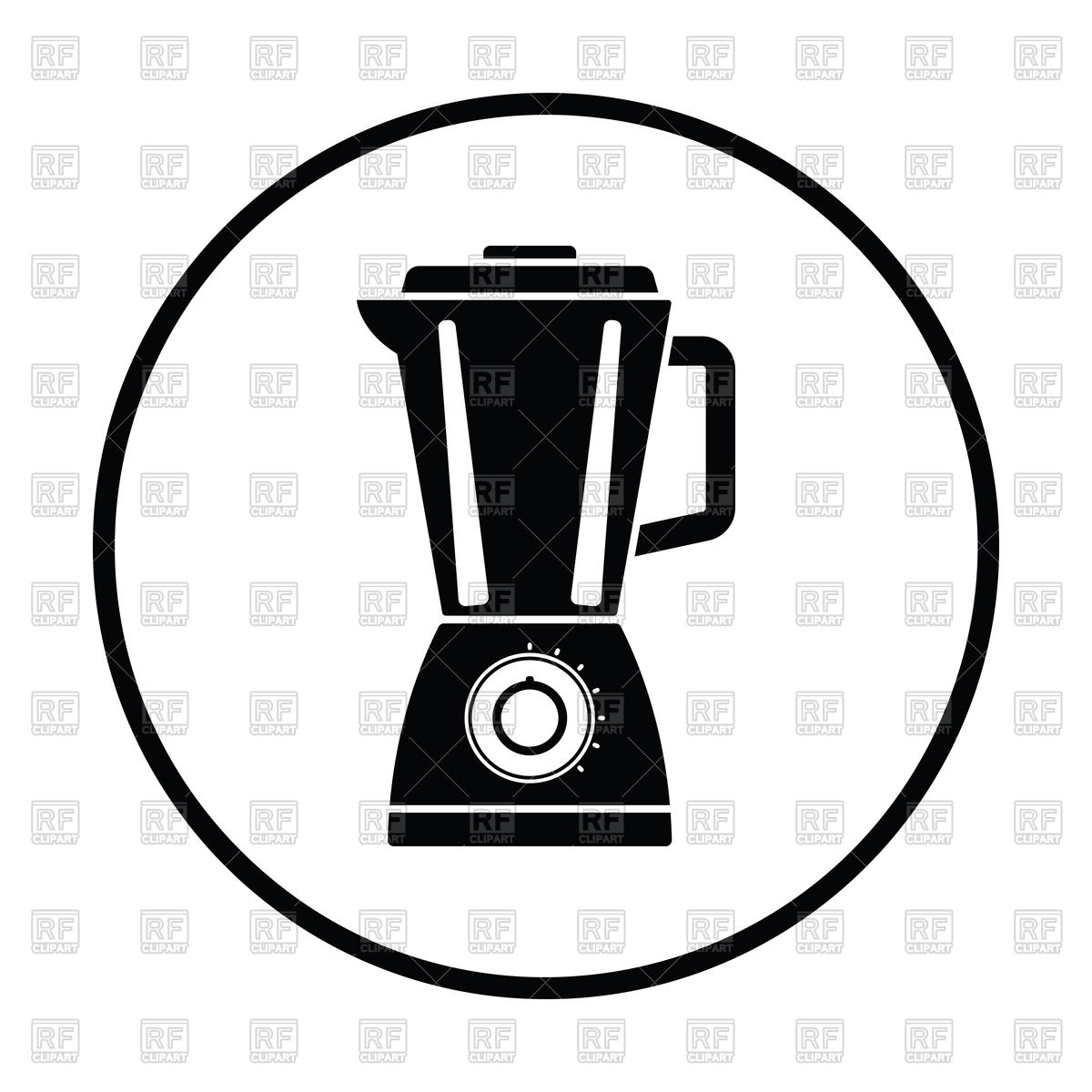 1200x1200 Thin Circle Design Of Kitchen Blender Icon Vector Image Vector