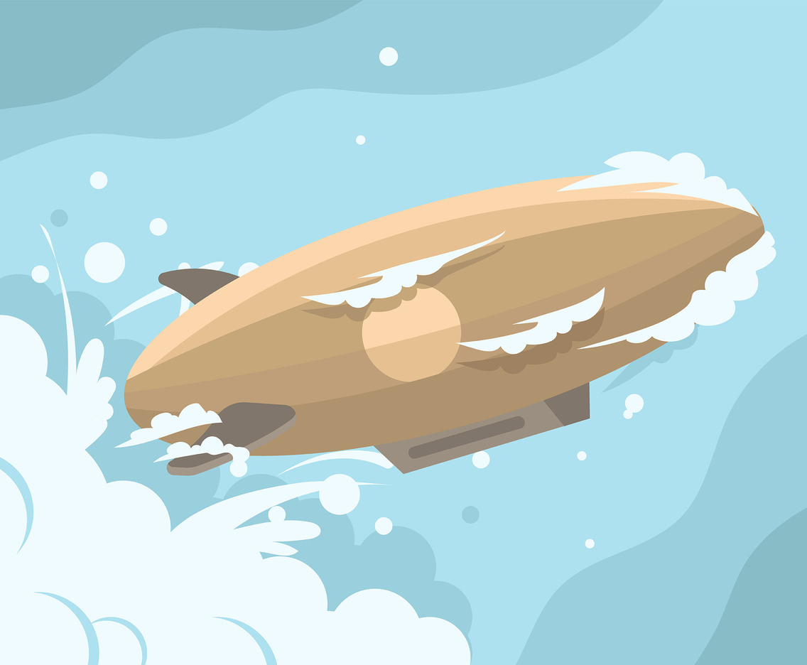 1136x936 Brown Airship Vector Vector Art Amp Graphics