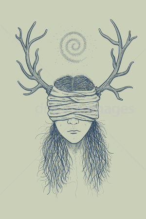 300x450 Girl With Horns And A Blindfold