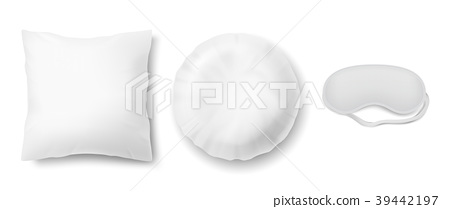 450x209 Vector Mockup With Two White Pillows And Blindfold