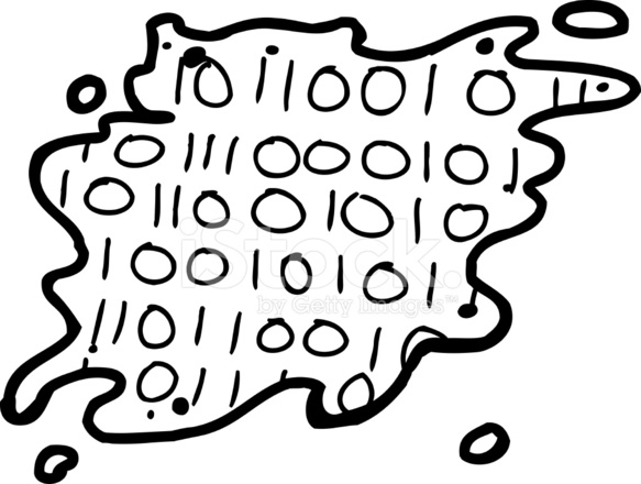 583x440 Outline Of Binary Code In Blob Stock Vector