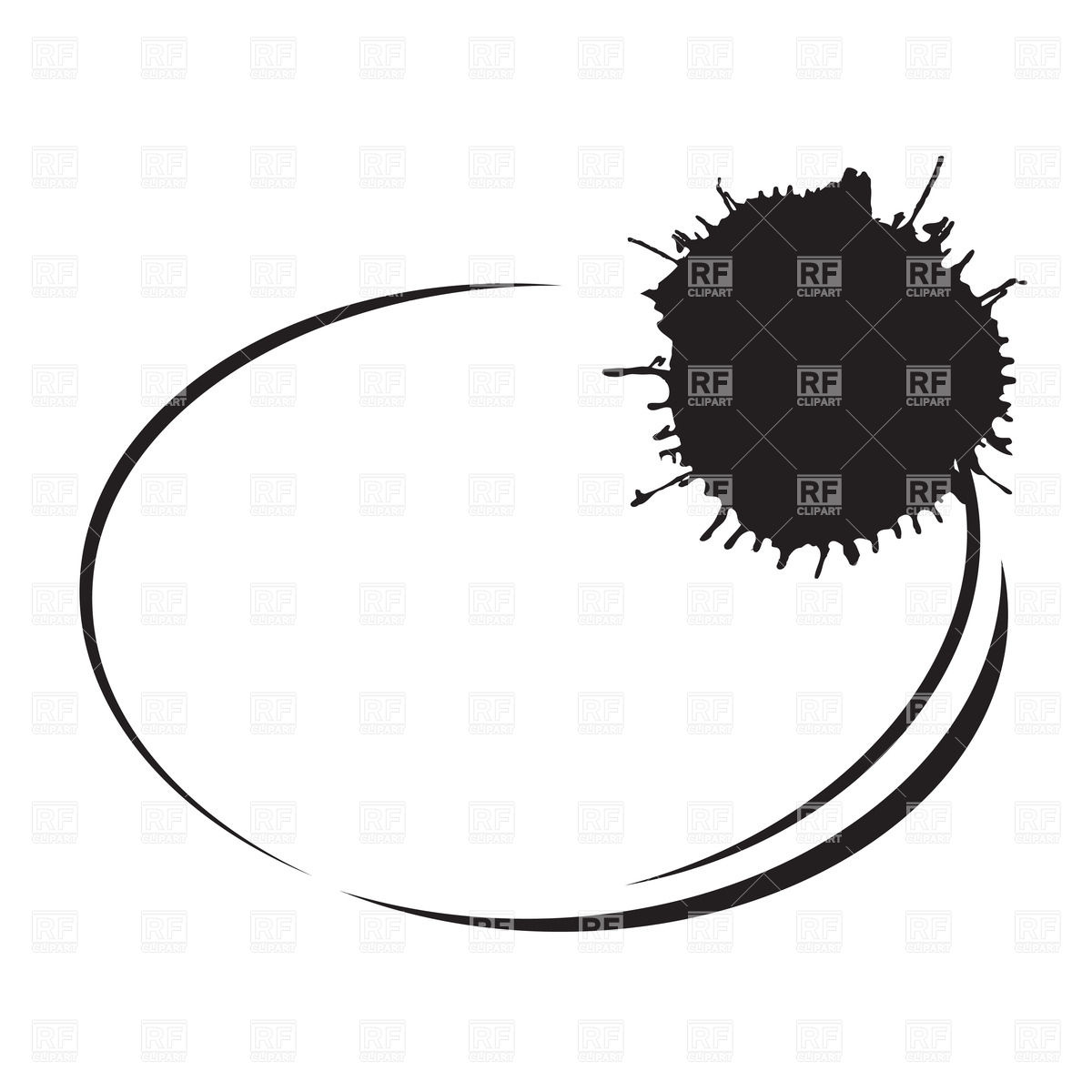 1200x1200 Oval Background With Blob Of Paint Vector Image Vector Artwork