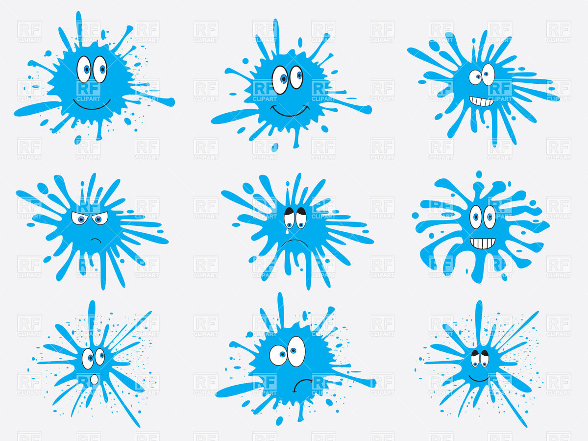 1200x900 Water Blob Emotional Face Vector Image Vector Artwork Of Icons