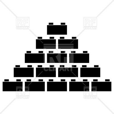 400x400 Building Block Black Color Icon Vector Image Vector Artwork Of