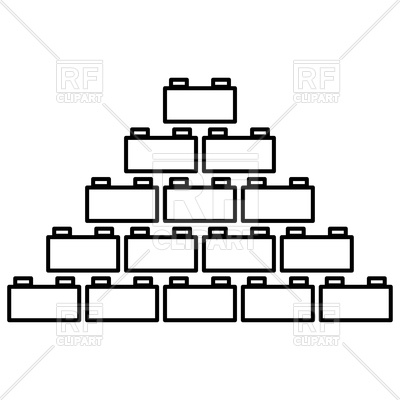 400x400 Building Block Pyramid Vector Image Vector Artwork Of