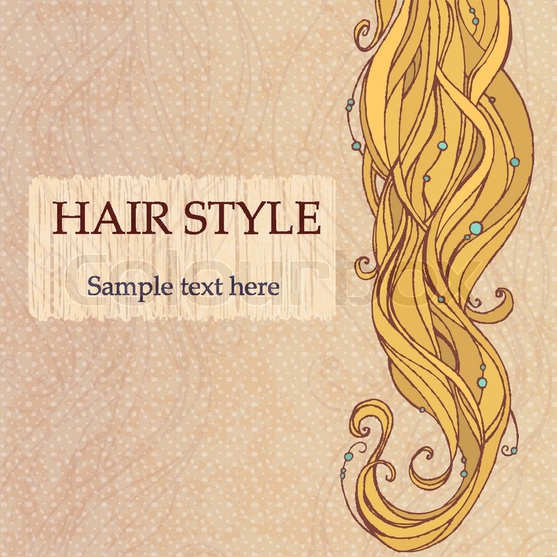 800x800 Blonde Hair Vintage Style Poster Stock Vector Colourbox