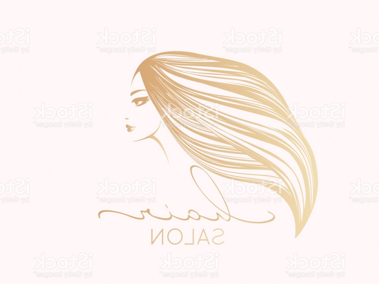1228x921 Hair Salon Vector Icon Beautiful Woman With Long Blonde Hair And