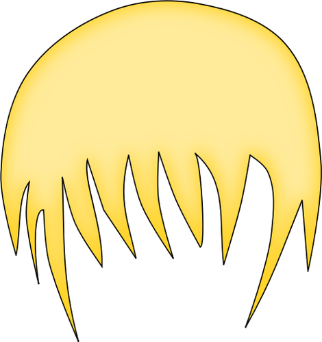 470x500 Vector Image Of Blonde Hair For Child Figure Public Domain Vectors