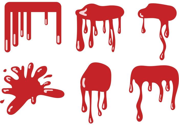 700x490 Blood Dripping Vector Set