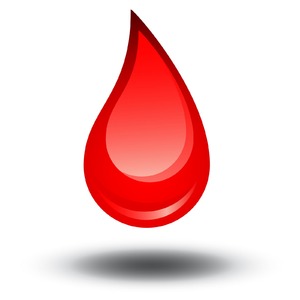 300x300 Red Blood Drop Vector