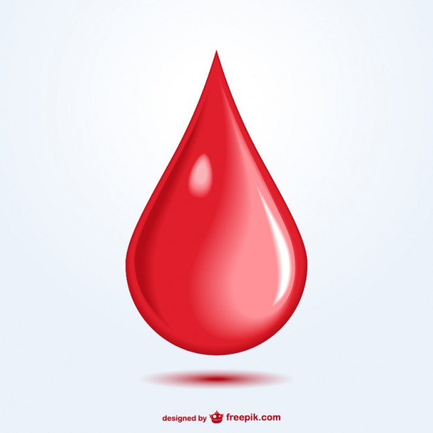626x626 Red Blood Drop Vector Free Download