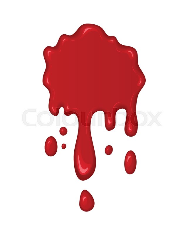 640x800 Blood Splash. Stain Or Drop Of Red Liquid. Abstract Vector