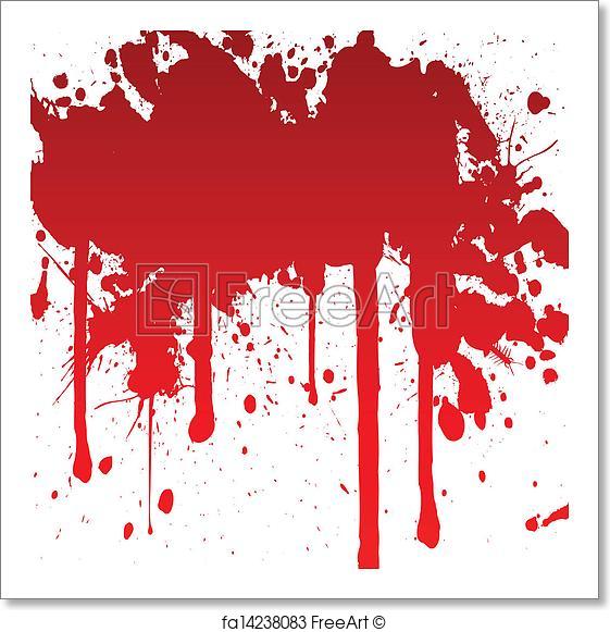 561x581 Free Art Print Of Bloody Splash. Vector Illustration Of A Bloody