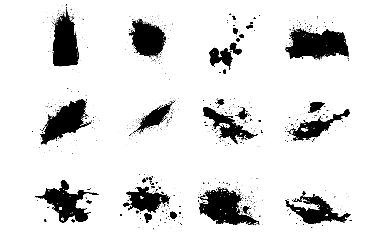 1270x778 Splatters Vector Pack