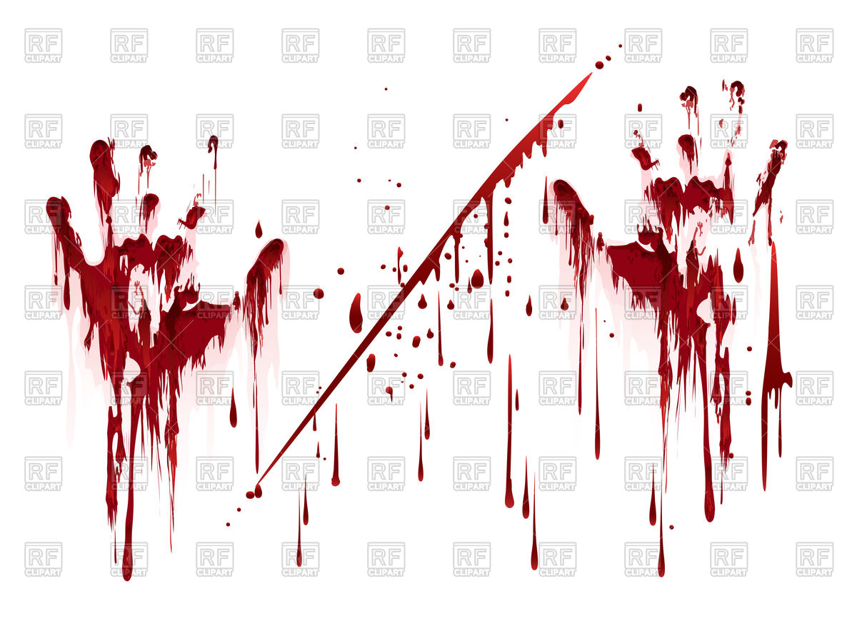 1200x873 Bloody Hand Prints With Blood Drops Vector Image Vector Artwork