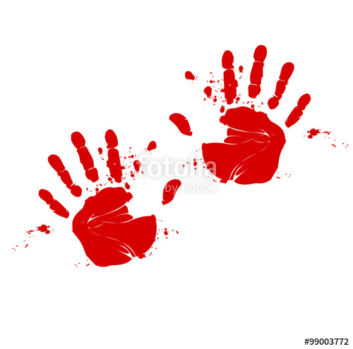 500x495 Hand Print Blood Vector Stock Image And Royalty Free Vector Files