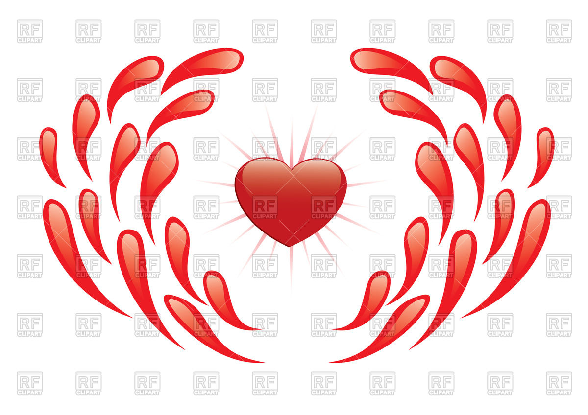 1200x848 Heart And Drops Of Blood Vector Image Vector Artwork Of Objects