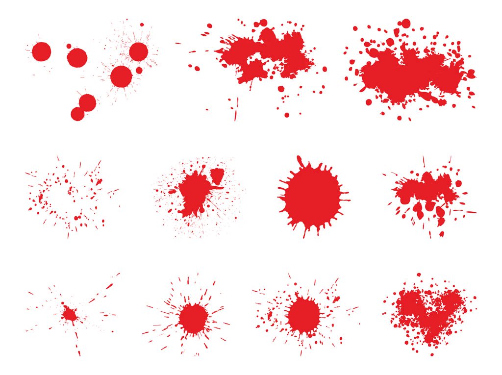 1024x765 Splattered Blood Graphics Set Vector Art Amp Graphics