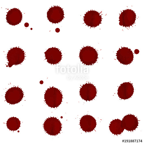 500x500 Blood Splat Collection. Set Of Blood. Vector Stock Image And