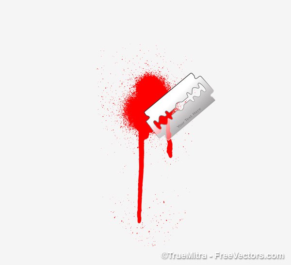600x547 Download Free Blade With Blood Vector Illustration
