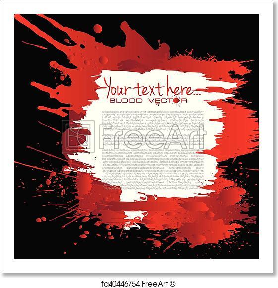 561x581 Free Art Print Of Abstract Blood Splatter Isolated On Black