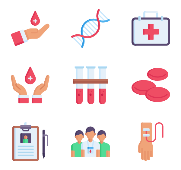 600x564 Blood Donation Icons